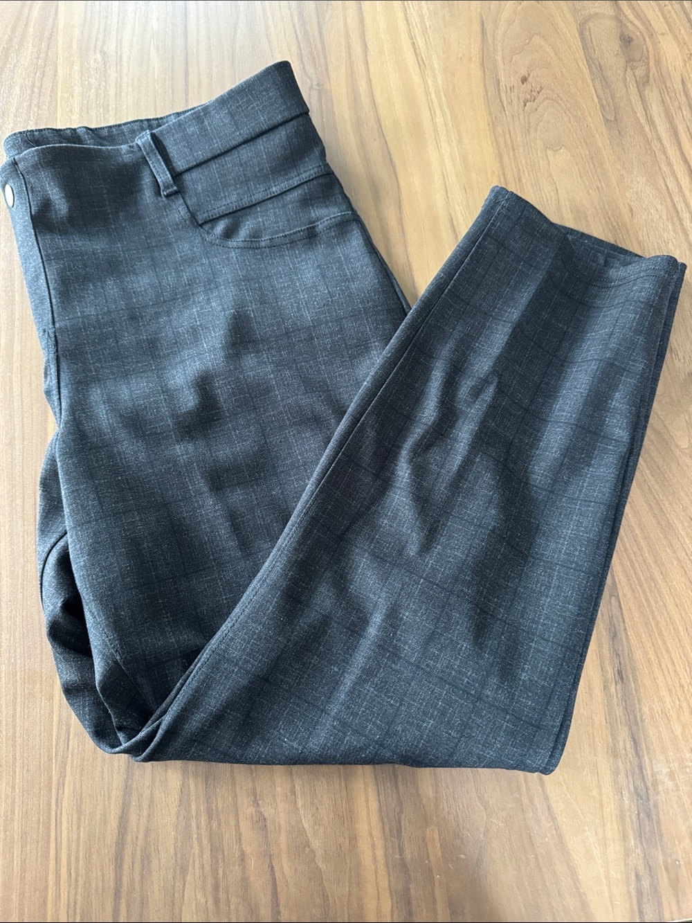 Zac & Rachel Black & Gray Plaid Slim Leg Stretch Pants Workwear